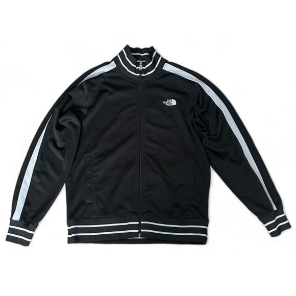 The North Face Other - The North Face Roadman Track Reflective Striped Full Zip Black‎ Silver Jacket L